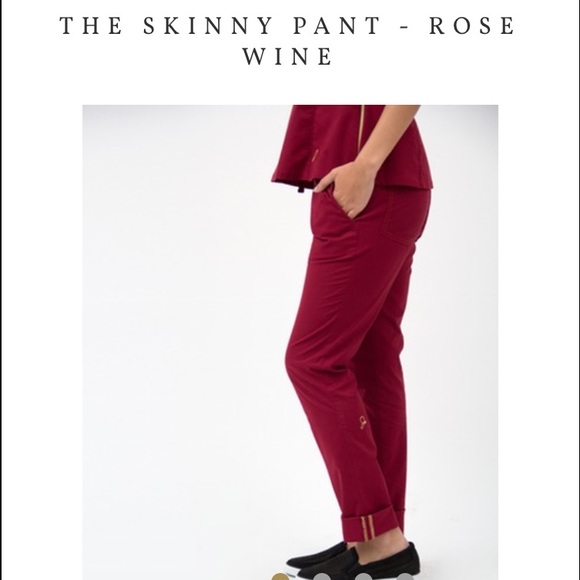 Jannuu Scrub pants, Lg Wine Rose Never worn washed - Picture 2 of 3
