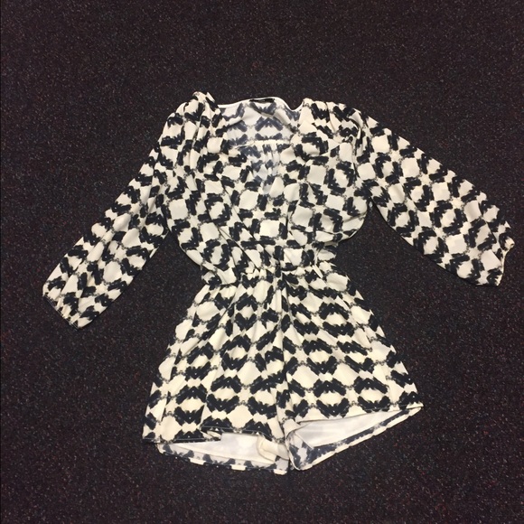 Black and White Romper