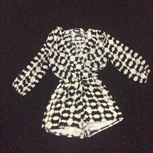 Black and White Romper