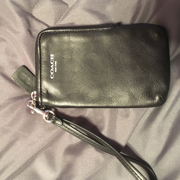 Coach leather small wristlet