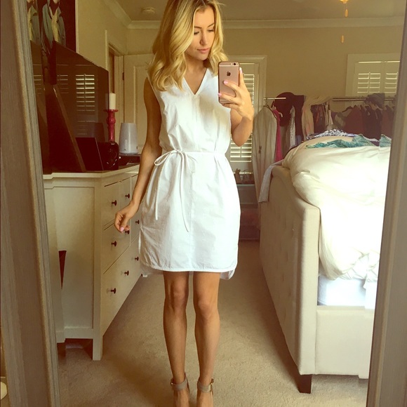 Kate Spade Saturday cotton white tie dress