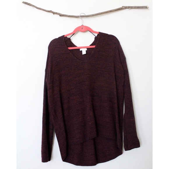H&M knitted sweater Maroon and black size medium