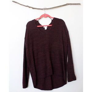 H&M knitted sweater Maroon and black size medium
