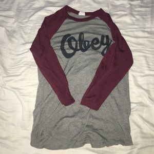 obey baseball shirt