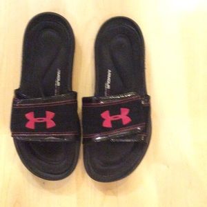 Under Armour Black Slip on Sandals