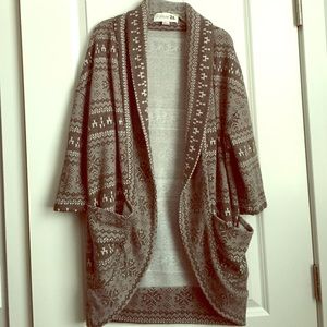 Forever 21 tribal print cocoon cardigan