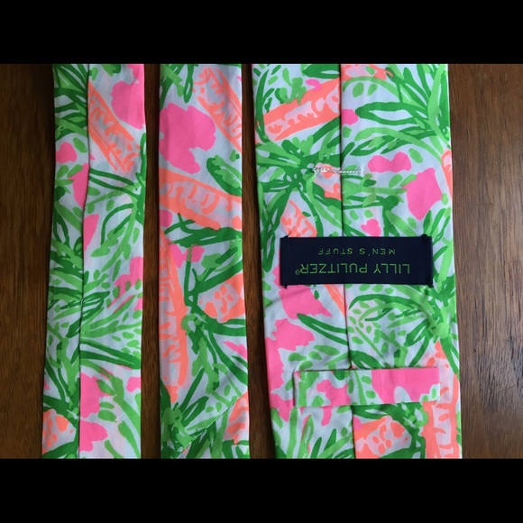 Lilly Pulitzer Men's Tie Pink and Green
