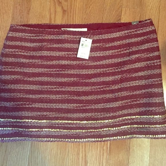 Abercrombie Purple/Gold Mini Skirt Size 10 NWT