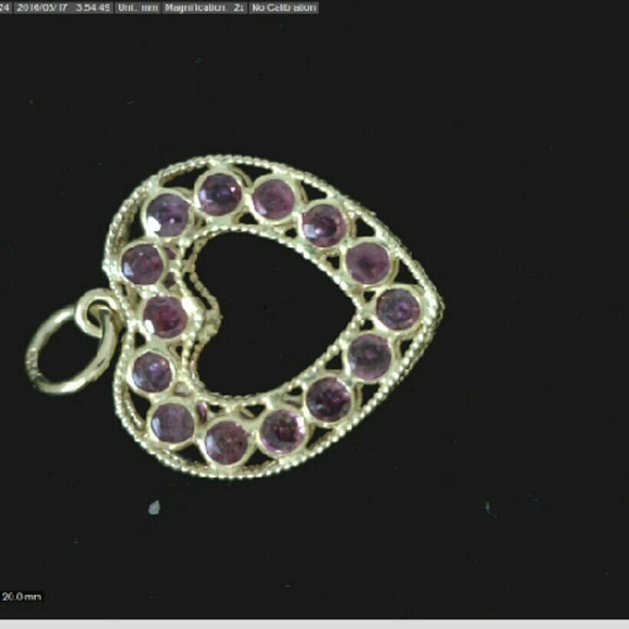 Elegant 14k Gold Ruby Red Heart Pendant