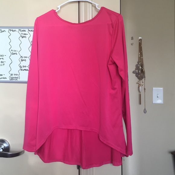 Pink high low shirt