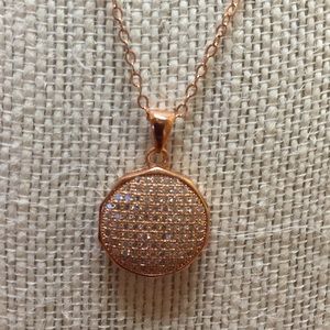 Rose gold crystal pendant