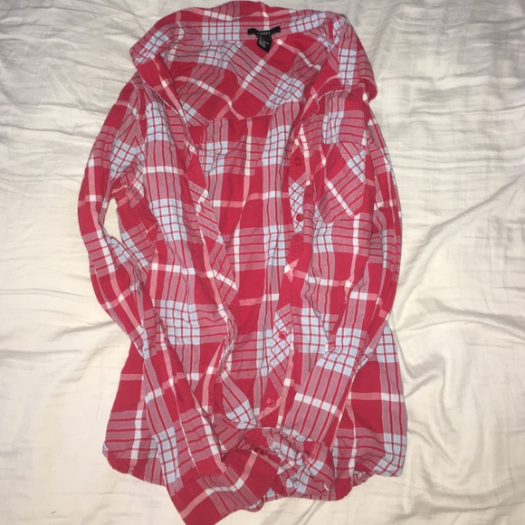 flannel red and blue