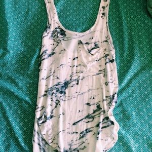 Marble blue and white tank top NEVER WORN