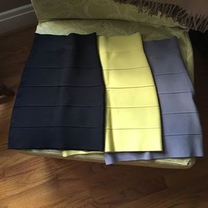 BUDLE BCBG SKIRTS- black grey and citrine