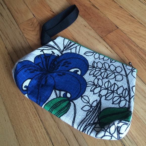 Tropical Wristlet Made Out of Vintage Fabric
