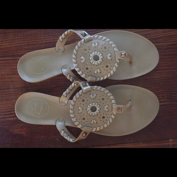 Gold Jelly Jack Rogers