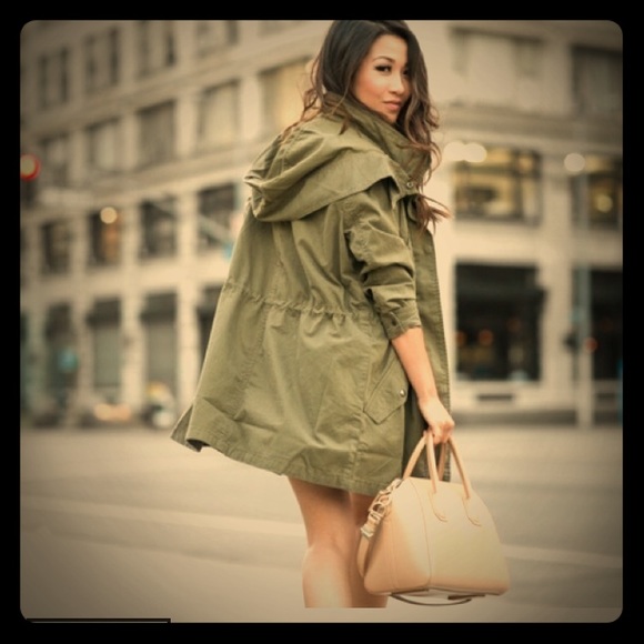 Banana Republic olive parka military jacket