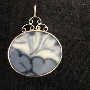 Sterling silver necklace made from a plate