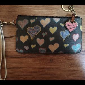 Authentic Dooney&Bourke hearts wristlet