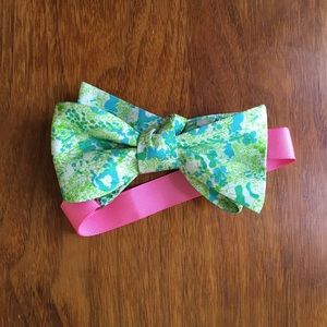 Lilly Pultizer Men's Silk Bowtie Blue and Green