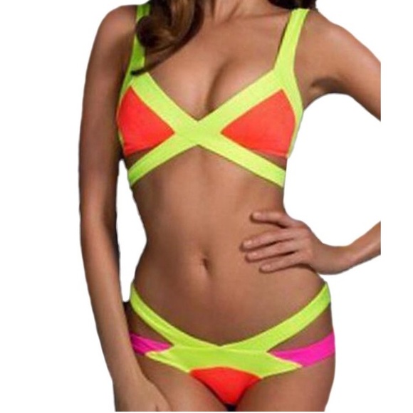 Multi-Color Bandage Bikini