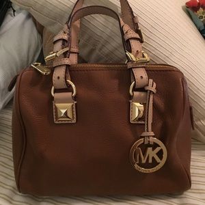 Michael Kors caramel brown small Grayson tote