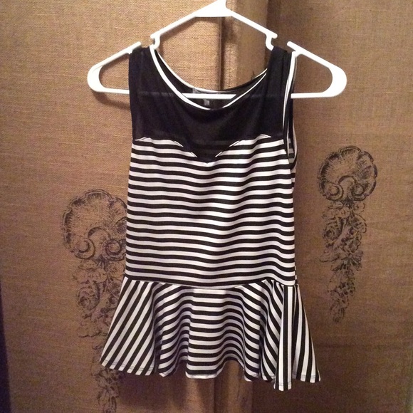 Striped peplum top
