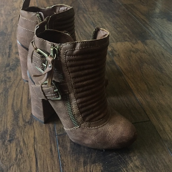 Brown booties