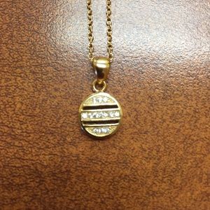 Gold Circle Crystal Pendants