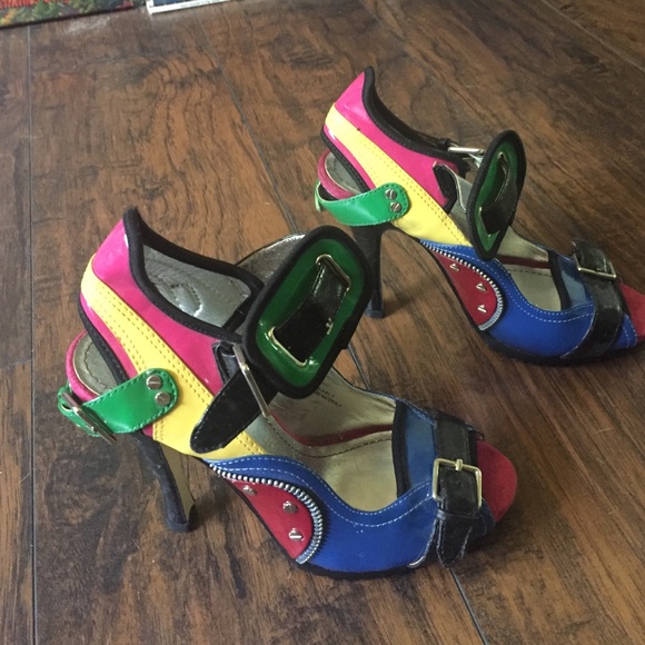 Multi coloured heels