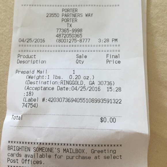 Shipping info for trade
