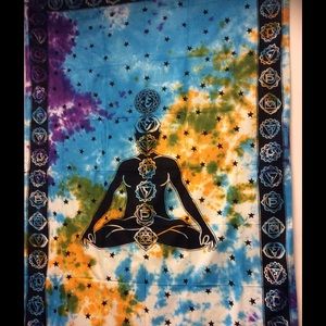 Chakra tie dye tapestry