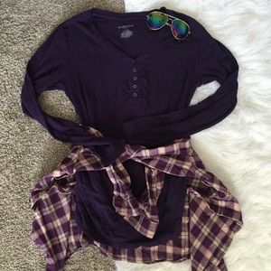 Maternity 🌻 purple Henley top