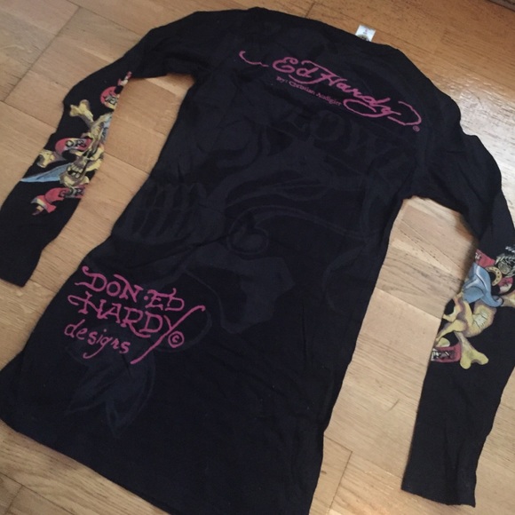 Ed Hardy long sleeve top - Picture 3 of 3