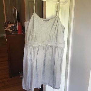 Grey/White Pinstripe Dress