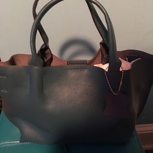 Genuine leather mini tote!