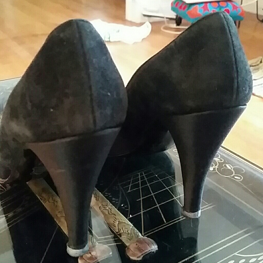 VTG Charles Jourdan Blk Rhinestone Heels! 7.5N♡ - Picture 6 of 8