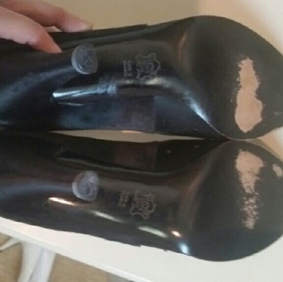 VTG Charles Jourdan Blk Rhinestone Heels! 7.5N♡ - Picture 4 of 8