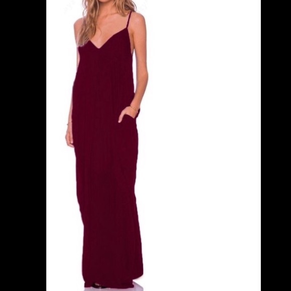 Red maxi dress