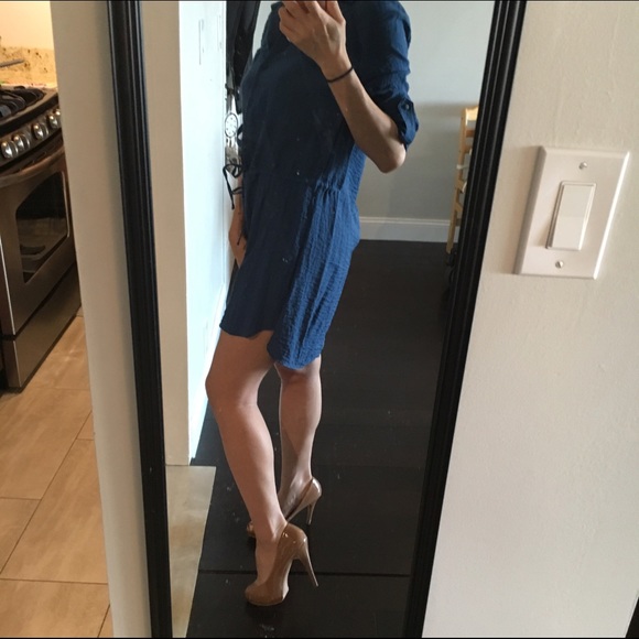 Zara dark blue shirt dress