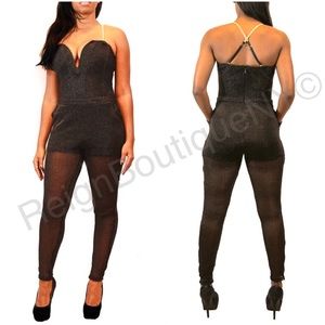 Black Shimmer Jumpsuit