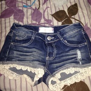 Cute lace trim shorts