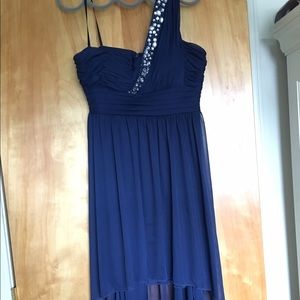 Gently Used One shoulder High-Low prom dress