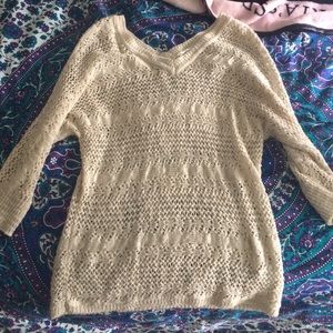 light weight tan sweater