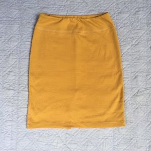 Mustard Bodycon Pencil Skirt