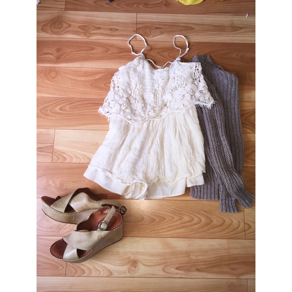 White lace romper
