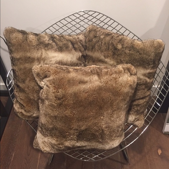 Faux fur pillows