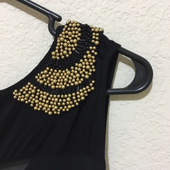 Black Top With Shoulder Embellishments - Picture 4 of 4
