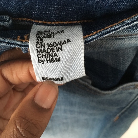 Blue Straight Leg Jeans - Picture 3 of 4