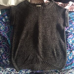 Long heavy dark grey sweater